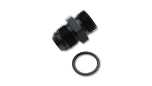 Vibrant -3AN Male Flare to -3 ORB Male Straight Adapter w/O-Ring - Anodized Black