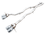 AWE Tuning Track Edition Cat-Back Exhaust for BMW G8X M3/M4 - Chrome Silver Tips