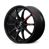 Gram Lights 57NR LIMITED II 17x7.0 +47 4-100 Semigloss Black Wheel w/ Black Cap/Stickers/Air Valve
