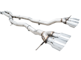 AWE Tuning Track Edition Cat-Back Exhaust for BMW G8X M3/M4 - Chrome Silver Tips