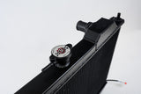 CSF 01-07 Mitsubishi Evo 7/8/9 Full-Slim Radiator w/12in Fan &amp; Shroud/-16AN - Black