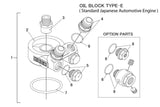 GReddy O/C ADAPTER TYPE-E ENG: 3/4-16UNF FILT: 3/4-16UNF 12AN