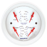 Autometer Marine White 3-3/8in Gauge - 100PSI