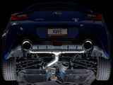 AWE Tuning Subaru BRZ/ Toyota GR86/ Toyota 86 Track Edition Cat-Back Exhaust- Chrome Silver Tips