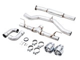 AWE Tuning Subaru BRZ/ Toyota GR86/ Toyota 86 Track Edition Cat-Back Exhaust- Chrome Silver Tips
