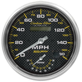 AutoMeter 160mph & 8k RPM Electric Program 5in. Carbon Fiber Gauge Tach/Speedo