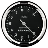 Autometer Chronocentric Tachometer - 80mm Blk - 0-10K RPM