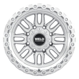Weld Off-Road Swift 17x9in - 5x114.3 / 5x127 BP - ET-12 78.1mm CB Gloss Silver Machined Wheel & Ring