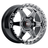Weld S909 20x10 Ventura 6 Beadlock 6x139.7 ET12 BS6.00 Gloss BLK MIL DIA 106.1