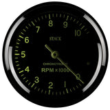 Autometer Chronocentric Tachometer - 80mm Blk - 0-10K RPM