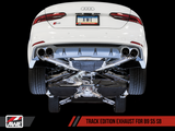 AWE Tuning Audi B9 S5 Sportback Track Edition Exhaust - Non-Resonated (Black 102mm Tips)