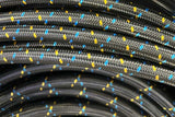 GReddy AN16 Reusable Hose Nylon Braided, Black/Gold/Blue