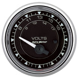 AutoMeter Chrono 2-1/16in 18V Electric Voltmeter Gauge - Chrome