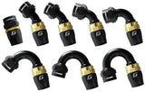 GReddy AN16 STRAIGHT HOSE END BLACK/GOLD ANODIZED
