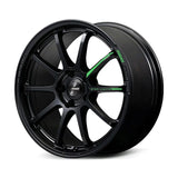 Gram Lights 57NR LIMITED II 18x8.5 +38 5-100 Semigloss Black Wheel w/ Black Cap/Stickers/Air Valve
