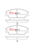 DBA 94-10 Hyundai Accent 1.3L/1.5L/1.6L Front RP Performance Brake Pads