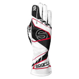 SPARCO K-Arrow+ White/Black Kart Racing Gloves Size 09