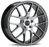 Enkei Raijin 19x9.5 35mm Offset 5x112 Bolt Pattern 72.6 Bore Dia Hyper Silver Wheel