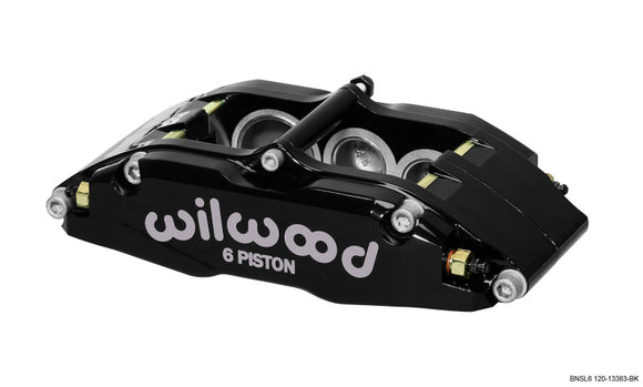 Wilwood Caliper-BNSL6-RH-Black 1.62/1.12/1.12in Pistons 1.10in Disc