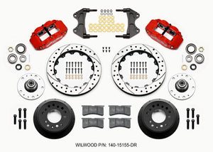 Wilwood Narrow Superlite 6R Front Hub Kit 12.88in Drill Red WWE ProSpindle (5x4.75in 5x5.00in Hub)