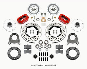 Wilwood Forged Dynalite-M Front Kit 10.75in Drilled Red 1950-1955 MG-TD/TF