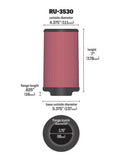 K&N Universal Rubber Filter 3.75in FLG x 5.375in Base x 5.375in Top x 7in Height