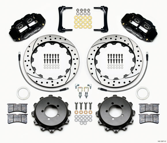 Wilwood Narrow Superlite 4R Rear Kit 12.88in Drilled 2012-Up Toyota / Scion FRS w/Lines