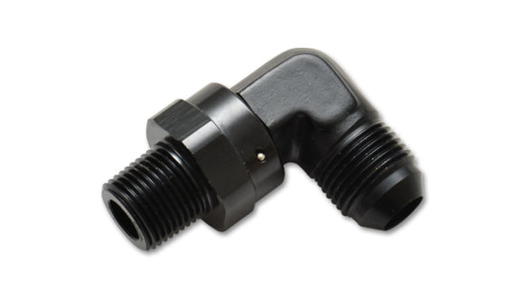 Vibrant -12AN to 3/4in NPT Male Swivel 90 Degree Adapter Fitting