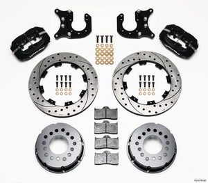 Wilwood Forged Dynalite P/S Rear Kit Drilled Rotor Chevy 12 Bolt-Spec 3.15in Brng