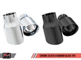 AWE Tuning Ford Focus RS SwitchPath Cat-Back Exhaust - Diamond Black Tips