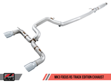 AWE Tuning Ford Focus RS Track Edition Cat-Back Exhaust - Chrome Silver Tips