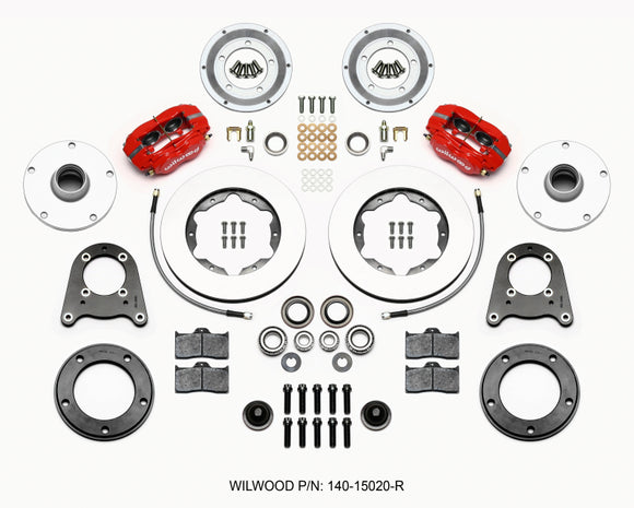 Wilwood Forged Dynalite-M Front Kit 10.75in Red 1950-1955 MG-TD/TF