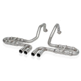 Stainless Works 1997-04 Corvette C5 2-1/2in Axle Back Quad Rolled Edge Tips