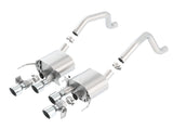 Borla 15 Chevy Corvette C7 ZO6 6.2L w/o AFM w/ NPP ATAK Quad RD RL IC Tips Center Rear Exit Exhaust