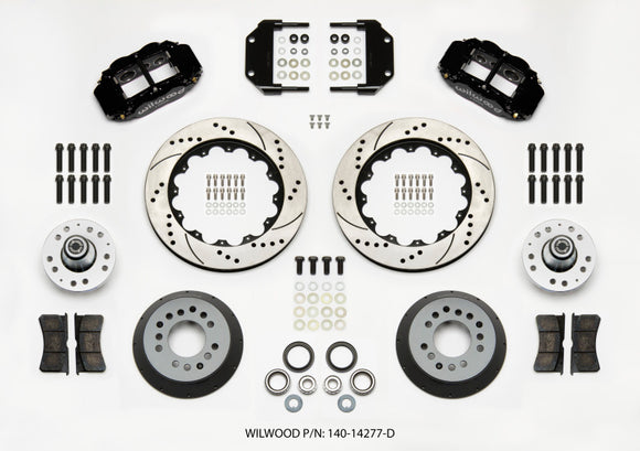 Wilwood Narrow Superlite 6R Front Hub Kit 14.00in Drilled Magnum Force Drop Spindle