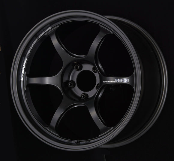 Advan RG-D2 16x7.0 +48 4-100 Semi Gloss Black Wheel