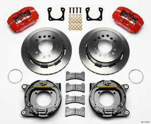 Wilwood Dynapro Low-Profile 11.00in P-Brake Kit - Red Chevy 12 Bolt Spcl 2.81in Off Stag Mount