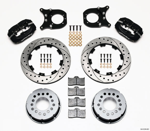 Wilwood Forged Dynalite P/S Rear Kit Drilled Rotor Chev 12 Bolt w/Clip Eliminator