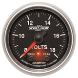 Autometer Sport-Comp II 2-1/16in Digital Voltmeter Gauge - 18V