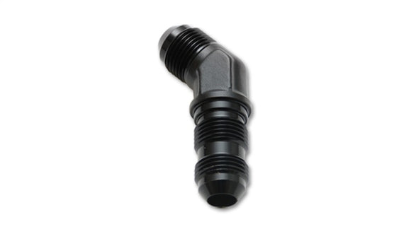 Vibrant -10AN Bulkhead Adapter 45 Degree Elbow Fitting - Anodized Black Only