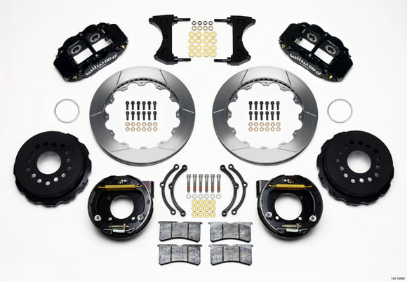 Wilwood Narrow Superlite 4R Rear P-Brk Kit 12.88in Chevy 12 Bolt w/ C-Clips