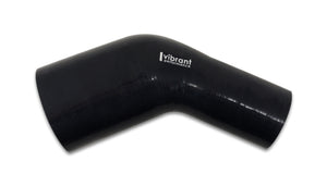 Vibrant 2.00in ID x 2.50in ID Gloss Black Silicone 45 Degree Transition Elbow