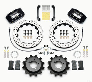 Wilwood Dynapro Radial Rear Kit 12.88in Drilled 2006-2007 Subaru WRX w/Lines