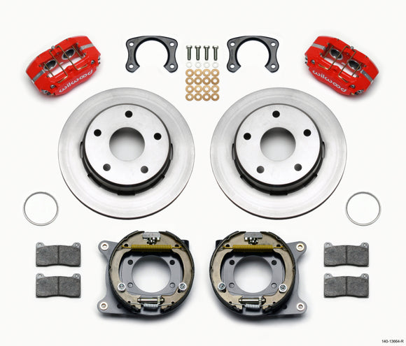 Wilwood Dynapro Lug Mount P/S Park Brake Kit Red Big Ford New 2.38in Off Bronco 5 x 5.50