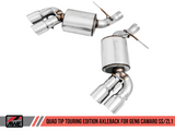 AWE Tuning 16-19 Chevrolet Camaro SS Axle-Back Exhaust - Touring Edition (Quad Chrome Silver Tips)