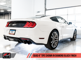 AWE Tuning 2018+ Ford Mustang GT (S550) Cat-Back Exhaust - Touring Edition (Quad Diamond Black Tips)