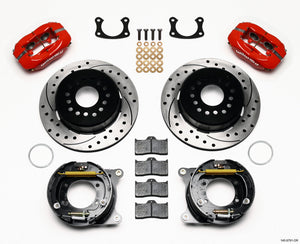 Wilwood Forged Dynalite P/S Park Brake Kit Drill Red New Big Ford 2.50in Offset Front Caliper Mount