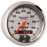 Autometer Marine Chrome Ultra-Lite 3-3/8in 50MPH GPS Speedometer Gauge