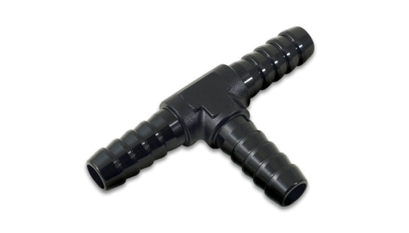 Vibrant 5/32in Barbed Tee Adapter - Black Anodized