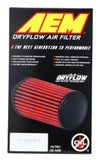 AEM Dryflow Air Filter 3.25in X 7in Dryflow